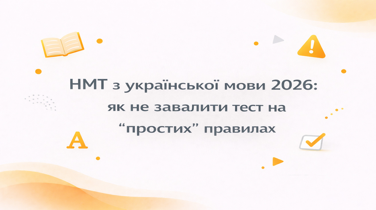 НМТ з української мови 2026: як не завалити тест на “простих” правилах